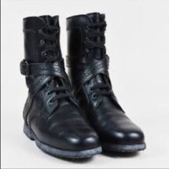 Tod's Shoes - TOD'S Lace Up Criss Cross Buckle Ankle Boot 6.5